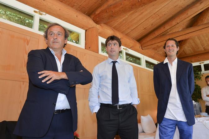 Un ospite d'onore, Michel Platini, allo Juventus day di Villar Perosa. LaPresse